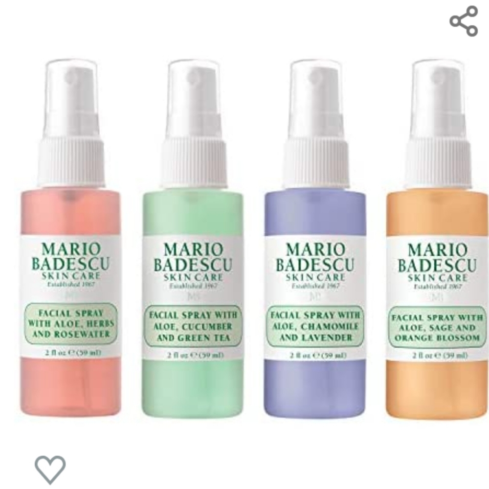 New Mario Badescu Travel Size Sprays Skincare set of 4